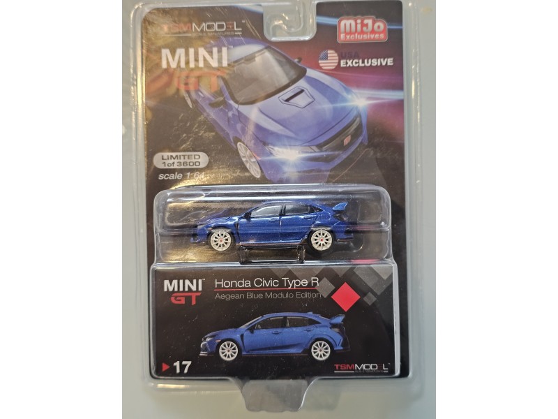 Honda CIVIC Type R - blue - 1:64 - Mini GT - blister