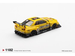 NISSAN GTR (R34) SKYLINE SUPER SILHOUETTE SPORT YELLOW 2025 - 1:64 - Mini GT