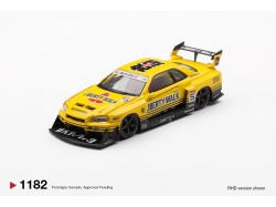 NISSAN GTR (R34) SKYLINE SUPER SILHOUETTE SPORT YELLOW 2025 - 1:64 - Mini GT - blister