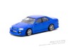 Nissan Skyline ER34 URAS -  Blue  - 1:64 - TARMAC works - blistr