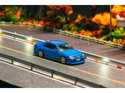 Nissan Skyline ER34 URAS -  Blue  - 1:64 - TARMAC works - blistr