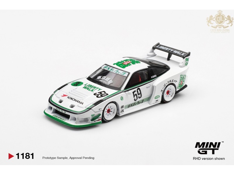 NISSAN 180SX LB-SUPER SILHOUETTE WHITE 2026 - 1:64 - Mini GT - blister