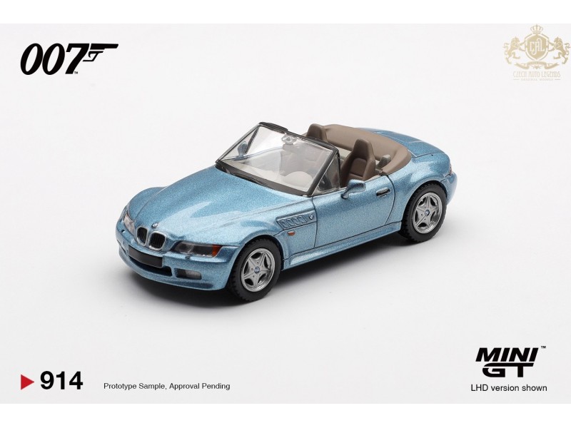 BMW Z3 GOLDENEYE ENGLISH POSTER 1995 - 1:64 - Mini GT - blister