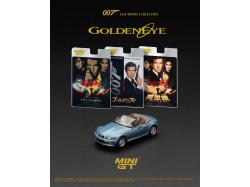 BMW Z3 GOLDENEYE ENGLISH POSTER 1995 - 1:64 - Mini GT - blistr