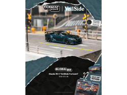 Mazda RX-7 Veilside Fortune, dark blue/black 2026 - 1:64 - TARMAC works - blistr