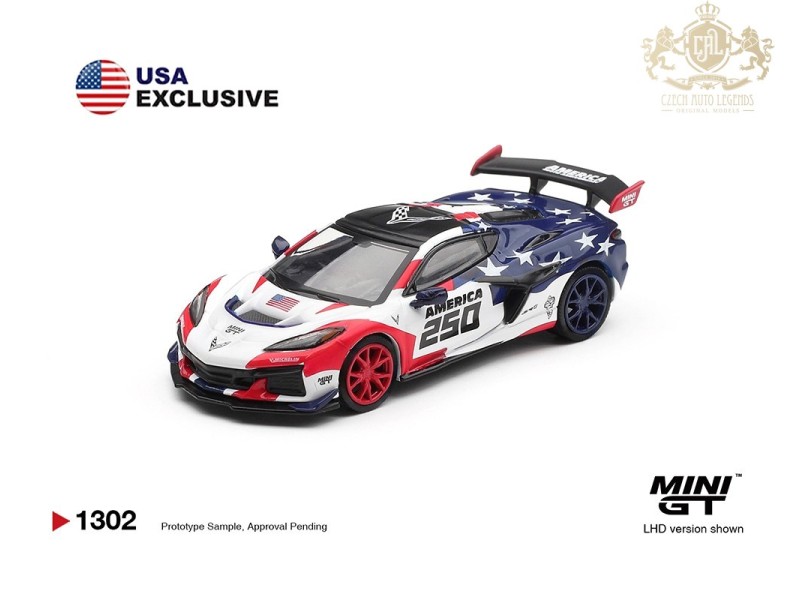 CHEVROLET CORVETTE ZR1 AMERICA 250 USA EXCLUSIV 2026 - 1:64 - Mini GT - blistr