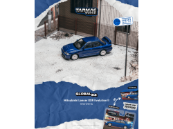 MITSUBISHI LANCER GSR EVOLUTION 2 BLUE 1994 - 1:64 - TARMAC works - blister