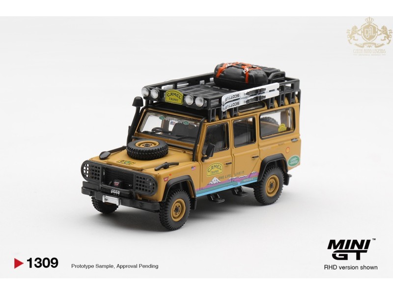 LAND ROVER DEFENDER 110 CAMEL TROPHY TEAM USA TIERRA DEL FUEGO CT36 1998   - 1:64 - Mini GT