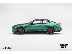 BMW M4 (G82) CS FROZEN ISLE OF MAN GREEN METALLIC 2024 -1:64 - Mini GT - blistr