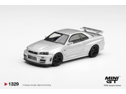 NISSAN SKYLINE GT-R (R34) Z- TUNE SILVER METALLIC 1999 -1:64 - Mini GT - blistr