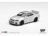 NISSAN SKYLINE GT-R (R34) Z- TUNE SILVER METALLIC 1999 -1:64 - Mini GT - blistr