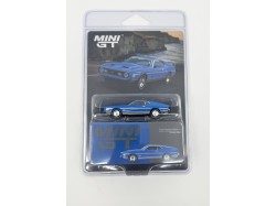 FORD MUSTANG MACH 1 GRABBER BLUE 1971  -1:64 - Mini GT - blistr