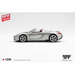 PORSCHE CARRERA GT SILVER METALLIC 2006 -1:64 - Mini GT - blistr