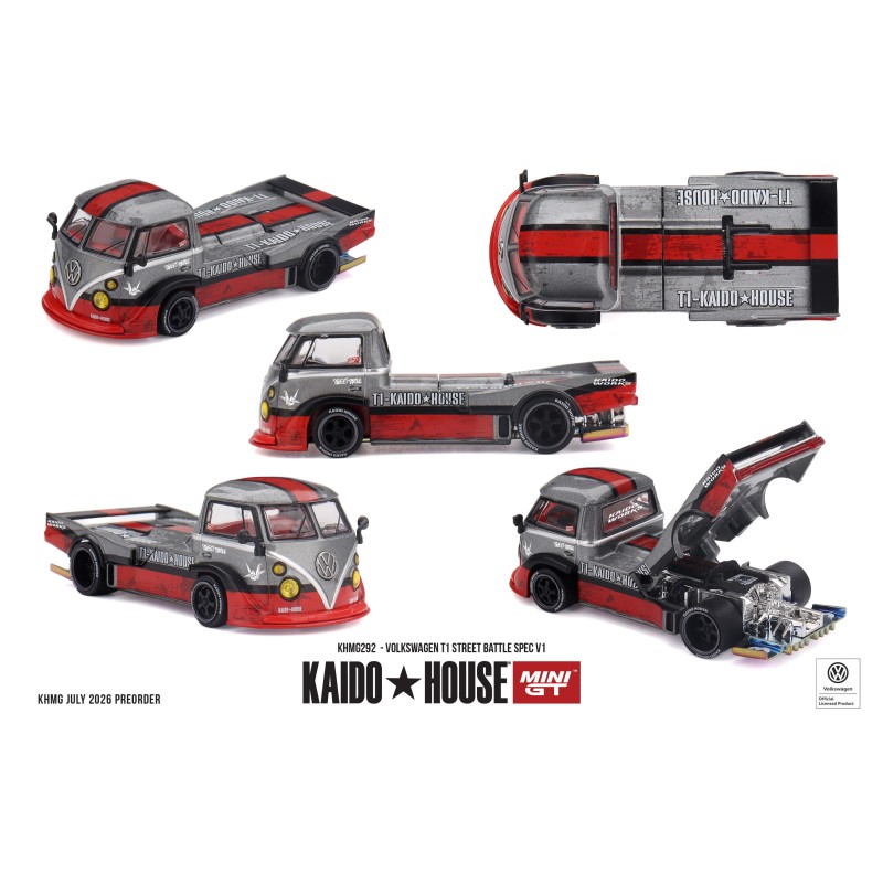 VOLKSWAGEN T1 PICKUP STREET BATTLE SPEC V1 1972  - 1/64 - KAIDO HOUSE