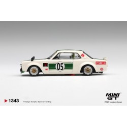 NISSAN SKYLINE GT-R (KPGC10) LB-WORKS HAKOSUKA WHITE-GREEN 1971  -1:64 - Mini GT