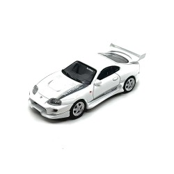 TOYOTA SUPRA MK4 (A80) VEILSIDE COMBAT V-I WHITE PEARL met- 2014  -1:64 - Mini GT - blister