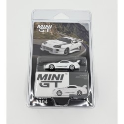 TOYOTA SUPRA MK4 (A80) VEILSIDE COMBAT V-I WHITE PEARL met- 2014  -1:64 - Mini GT - blister