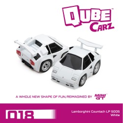 LAMBORGHINI COUNTACH 500S WHITE 1985 - MINI GT - Qube Carz