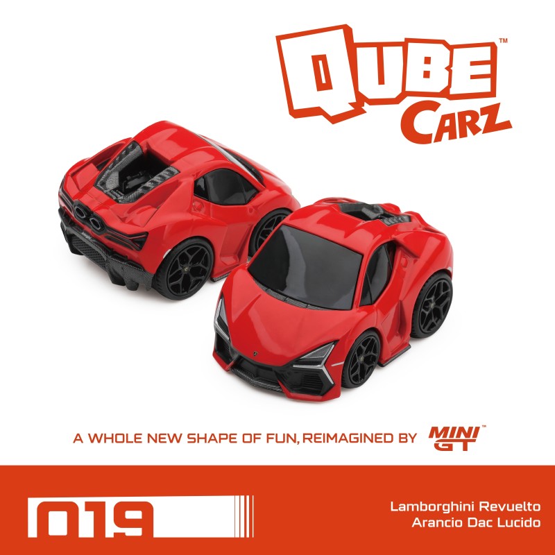 LAMBORGHINI REVUELTO ARANCIO DEC LUCIDO 2024 - MINI GT - Qube Carz