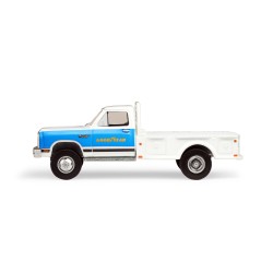 DODGE RAM W350 POWER RAM DUALLY FLATBED - GOODYEAR GLOSS WHITE 1981 -1:64 - Greenlight