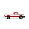 DODGE RAM D350 DUALLY - WITH EXHAUST + BUMPER WEIGHTS RED AND WHITE 1993 -1:64 - Greenlight