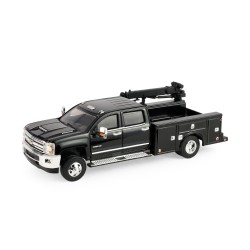 CHEVROLET SILVERADO 3500 DUALLY CRANE TRUCK BLACK 2016 -1:64 - Greenlight