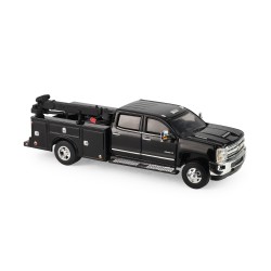 CHEVROLET SILVERADO 3500 DUALLY CRANE TRUCK BLACK 2016 -1:64 - Greenlight