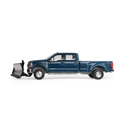 FORD F-450 DUALLY WITH SNOW PLOW ANTIMATTER BLUE 2022 -1:64 - Greenlight