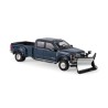 FORD F-450 DUALLY WITH SNOW PLOW ANTIMATTER BLUE 2022 -1:64 - Greenlight