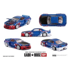 NISSAN SKYLINE GT-R R34 KAIDO HOUSE FLAMES V1 - 1/64 - KAIDO HOUSE