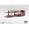 Scania 770S A6x4NA Car Transporter V8 50th anniversary + Car transporter Red -1:64 - Mini GT