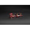 Scania 770S A6x4NA Car Transporter V8 50th anniversary + Car transporter Red -1:64 - Mini GT