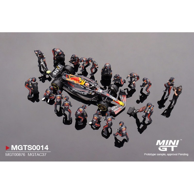 Oracle Red Bull Racing RB19 #1  Max Verstappen  2023 F1  2023 Japanese Grand Prix Pit Crew Set   - 1:64 - Mini GT