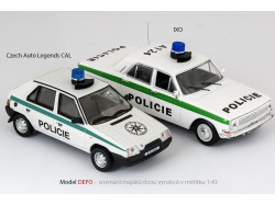 Maják AZD 500/501 modrý s černou zvukovou sirénou − Czech Auto Legends CAL − 1:43