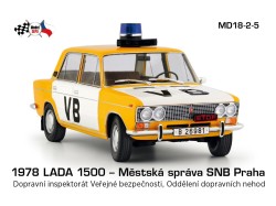 1978 LADA 1500 – Dopravní inspektorát Veřejné bezpečnosti, MS SNB Praha – Model DEPO 1:18