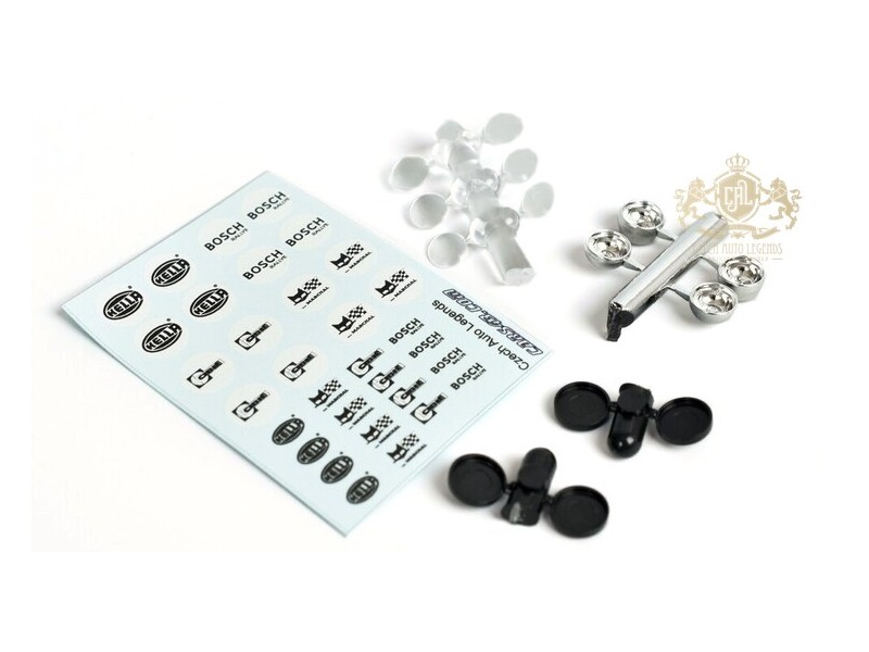 4 ks "Střední přídavná světla" o průměru 3,45 mm − žlutá − CAL 1:43