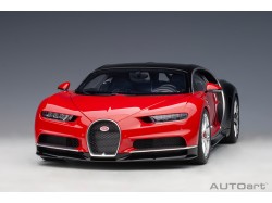 Bugatti Chiron 2017 1:12 (Italian Red / Nocturne Black) - AUTOart