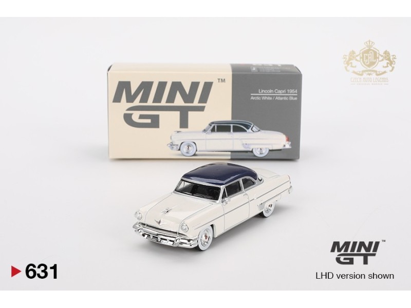 Mini GT -  LINCOLN CAPRI 1954 - bílá -1:64