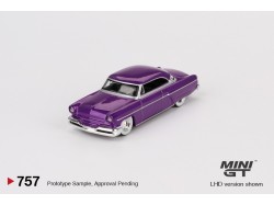 Mini GT -  LINCOLN CAPRI HOT ROD  1954 - fialová metaliza -1:64