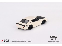 NISSAN SKYLINE KENMERI LIBERTY WALK 1973 - bílá -1:64 - Mini GT