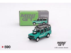 Mini GT -  LAND ROVER DEFENDER 110 COUNTY STATION WAGON 1985 - zelená