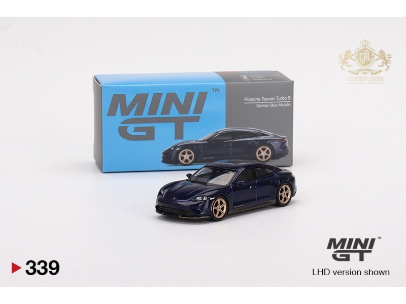 Mini GT - PORSCHE TAYCAN TURBO S GENTIAN BLUE METALLIC 2023 - 1:64