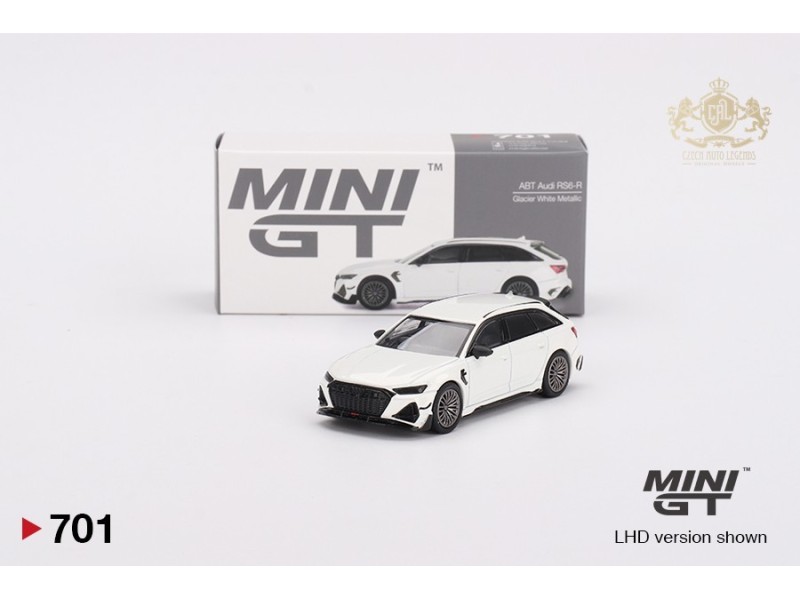 AUDI RS-6 R ABT  2020 - bílá metalíza -1:64 - Mini GT