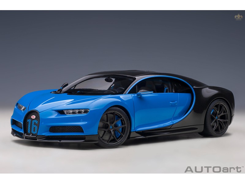 Bugatti Chiron Sport 2019 1:18 (French Racing Blue/Carbon) - AUTOart